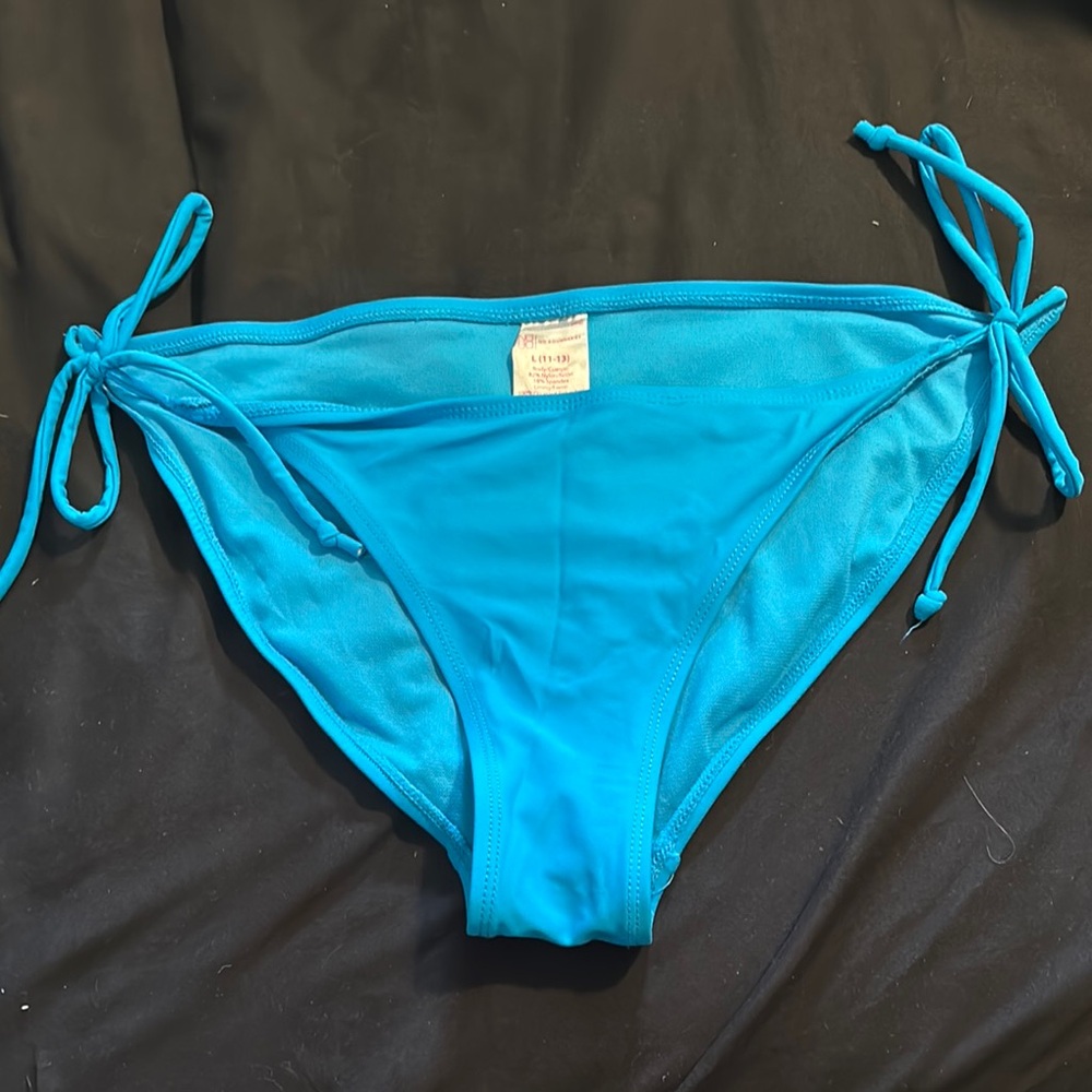 Women's Blue Tie-Side Bikini Bottom